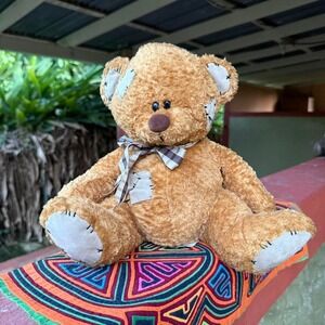 3 FOR $15 DEAL / Best Made Toys Patch Teddy Bear Plush Brown Stuffed‎ Animal